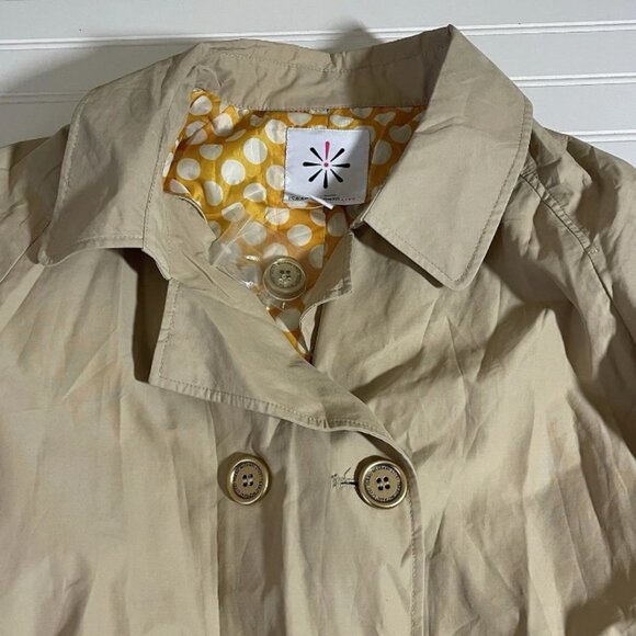 Isaac Mizrahi Women’s Khaki Tan Double Breasted Jacket Coat Sz M - Picture 5 of 12